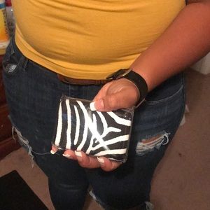 ZEBRA PRINT METAL CREDIT CARD HOLDER